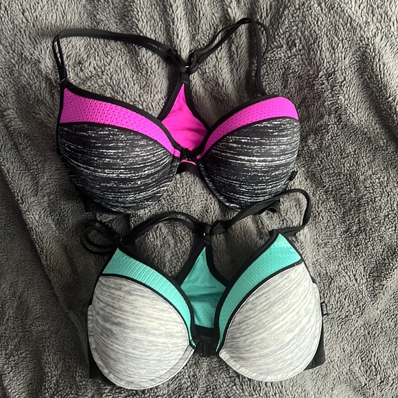 Victoria’s Secret PINK push-up racer back bras - Picture 1 of 7